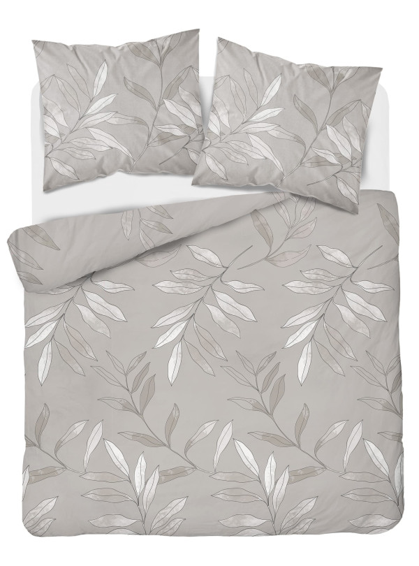 KOMPLET POŚCIELI 200x220 BEŻOWA W KWIATY