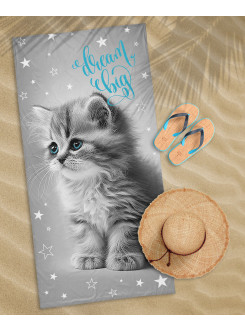 RĘCZNIK 70x140 KĄPIELOWY PLAŻOWY BAWEŁNIANY KOTEK 2