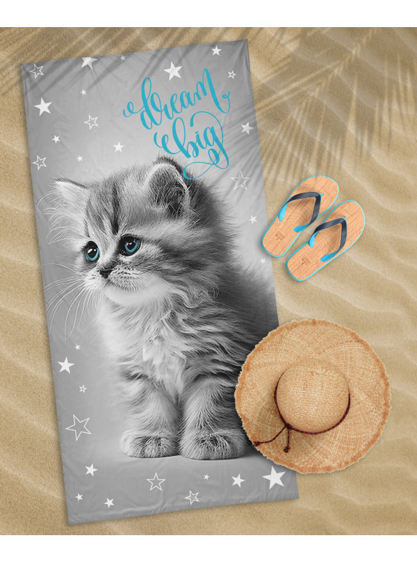 RĘCZNIK 70x140 KĄPIELOWY PLAŻOWY BAWEŁNIANY KOTEK