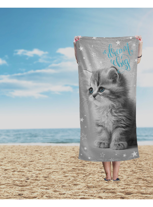 RĘCZNIK 70x140 KĄPIELOWY PLAŻOWY BAWEŁNIANY KOTEK