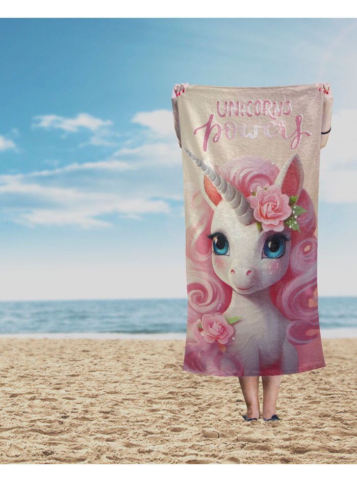 RĘCZNIK 70x140 KĄPIELOWY PLAŻOWY BAWEŁNIANY JEDNOROŻEC
