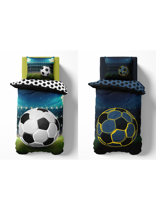 POŚCIEL 160x200 ŚWIECĄCA W CIEMNOŚCI PIŁKA STADION