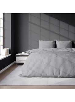 KOMPLET POŚCIELI 160x200 ADAMASZEK SZARA HOTELOWA PREMIUM