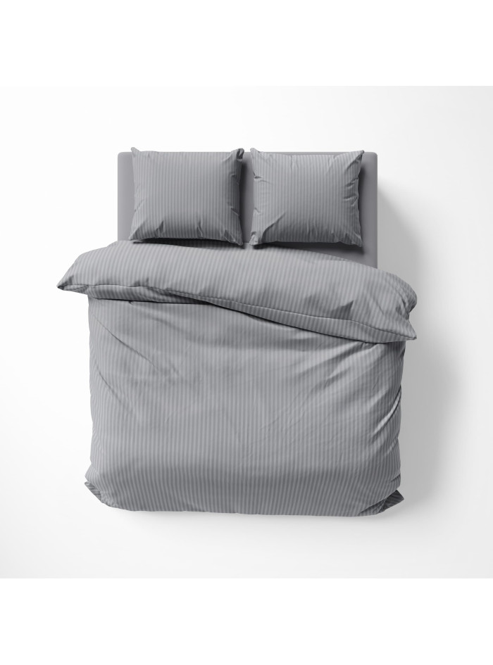 KOMPLET POŚCIELI 160x200 ADAMASZEK SZARA HOTELOWA PREMIUM