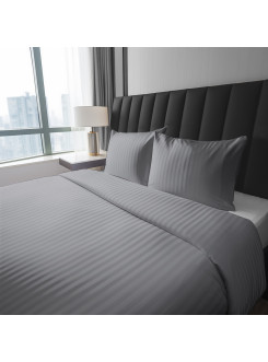 KOMPLET POŚCIELI 160x200 ADAMASZEK SZARA HOTELOWA PREMIUM 2