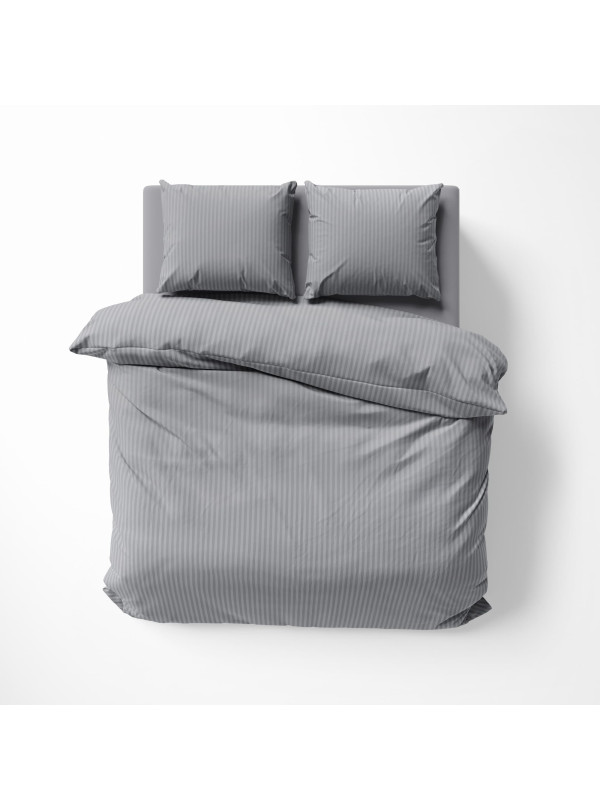 KOMPLET POŚCIELI 200x220 ADAMASZEK SZARA HOTELOWA PREMIUM