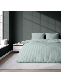KOMPLET POŚCIELI 200x220 ADAMASZEK MIĘTOWA HOTELOWA PREMIUM