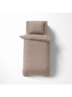 POŚCIEL 140x200 TAUPE Z ADAMASZKU HOTELOWA PREMIUM 2