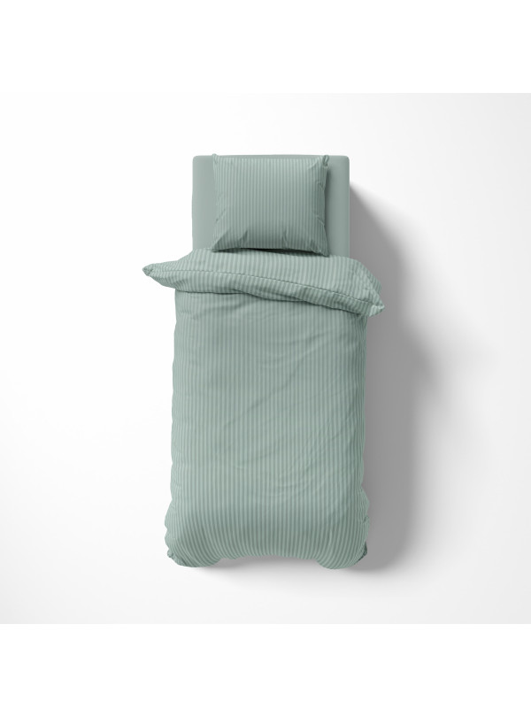 KOMPLET POŚCIELI 140x200 ADAMASZEK MIĘTOWA HOTELOWA PREMIUM