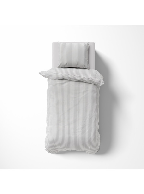 POŚCIEL 140x200 SREBRNA Z ADAMASZKU HOTELOWA PREMIUM