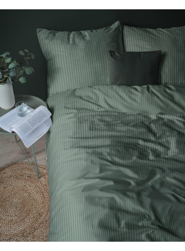 POŚCIEL 200x220 OLIWKOWA Z ADAMASZKU