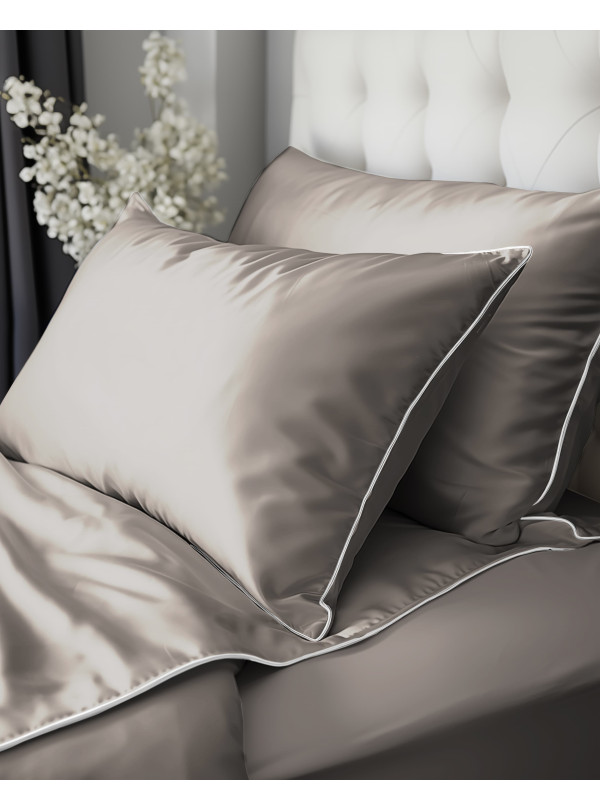 KOMPLET POŚCIELI PURE 200x220 MAKOSATYNA BEŻOWA