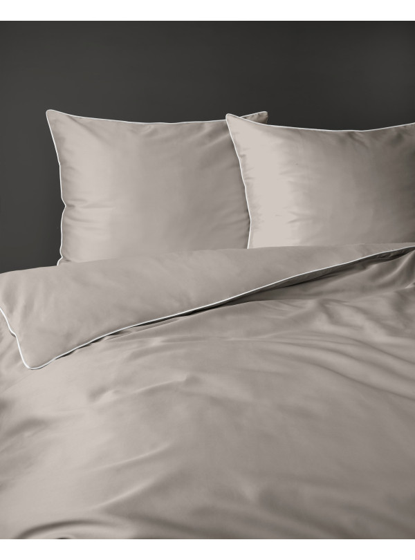 KOMPLET POŚCIELI PURE 200x220 MAKOSATYNA BEŻOWA