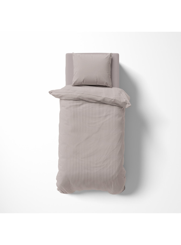 POŚCIEL 140x200 BEŻOWA Z ADAMASZKU