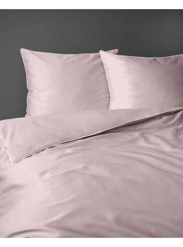 KOMPLET POŚCIELI PURE 160x200 MAKOSATYNA PUDROWY RÓŻ RÓŻOWA