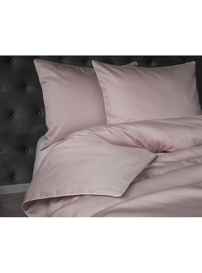 KOMPLET POŚCIELI PURE 200x220 MAKOSATYNA PUDROWY RÓŻ RÓŻOWA