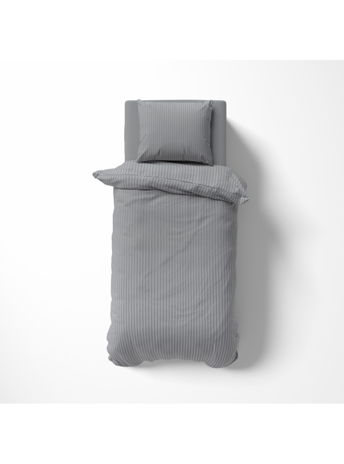 KOMPLET POŚCIELI 140x200 ADAMASZEK SZARA HOTELOWA PREMIUM