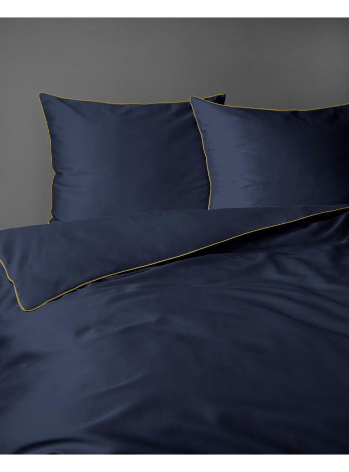 KOMPLET POŚCIELI PURE 160x200 MAKOSATYNA GRANATOWA