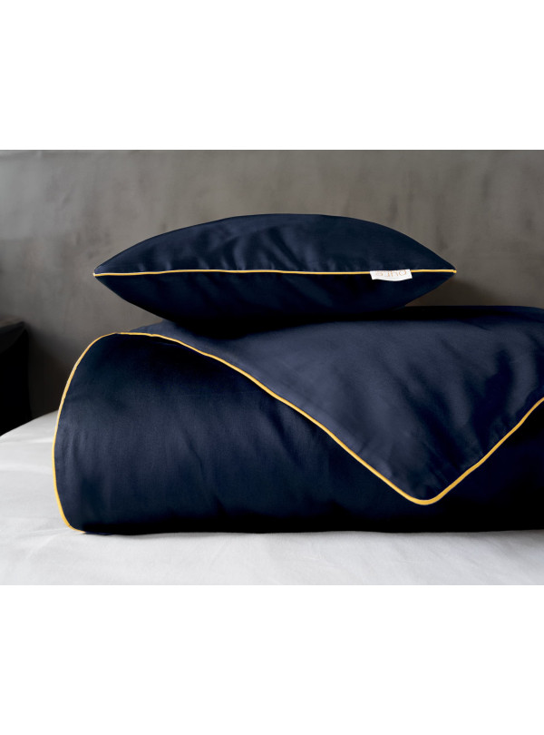 KOMPLET POŚCIELI PURE 160x200 MAKOSATYNA GRANATOWA