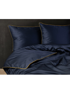 KOMPLET POŚCIELI PURE 160x200 MAKOSATYNA GRANATOWA
