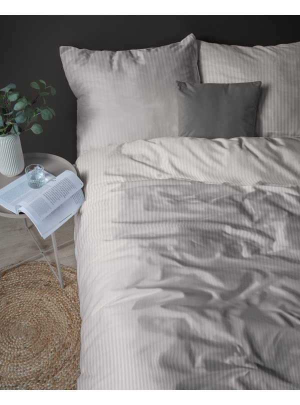 POŚCIEL 160x200 BEŻOWA Z ADAMASZKU