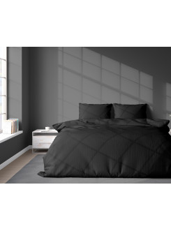 KOMPLET POŚCIELI POŚCIEL 200x220 ADAMASZEK CZARNA HOTELOWA PREMIUM