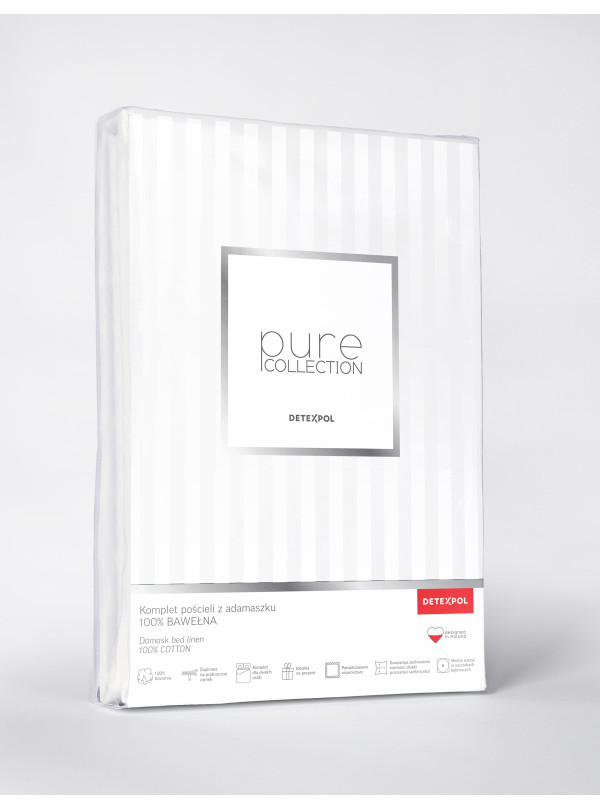 KOMPLET POŚCIELI POŚCIEL 220x200 ADAMASZEK BIAŁA HOTELOWA PREMIUM