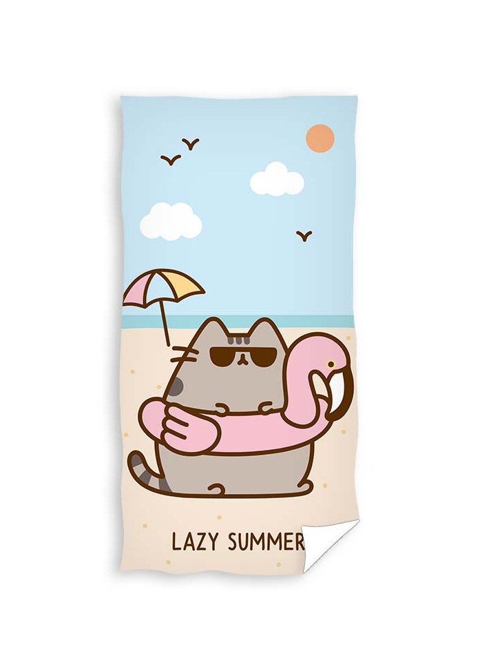 RĘCZNIK PUSHEEN 70x140 KĄPIELOWY KOT Z RÓŻOWYM FLAMINGIEM