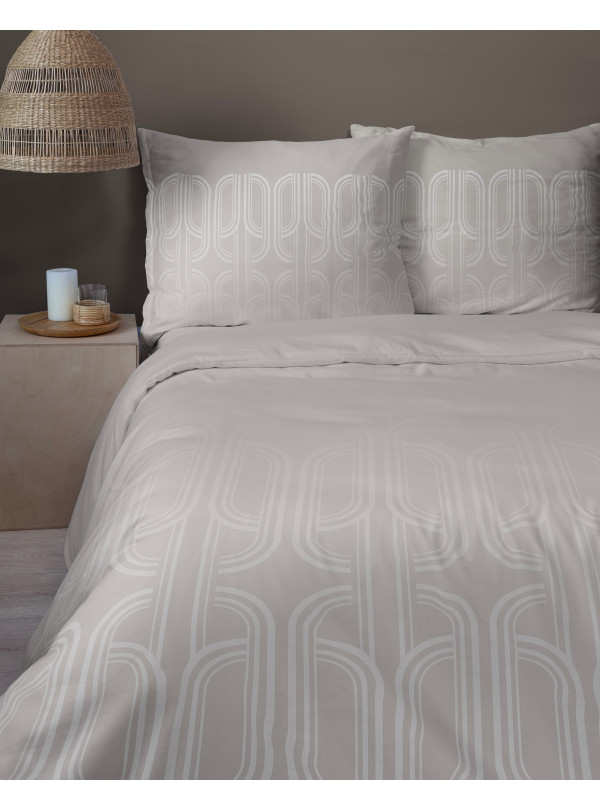 POŚCIEL BAWEŁNIANA 160x200 BEŻOWA