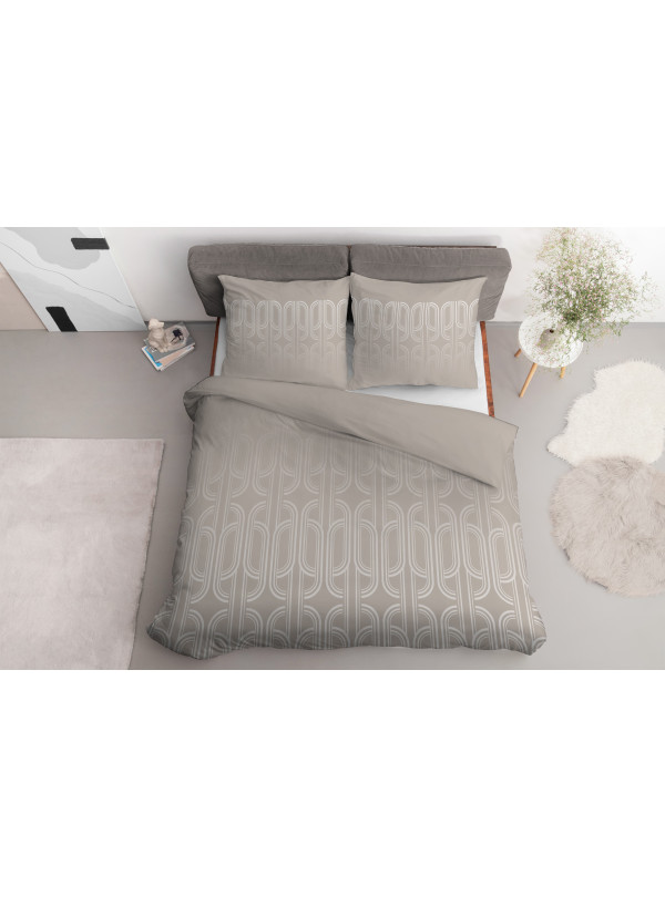 POŚCIEL BAWEŁNIANA 160x200 BEŻOWA