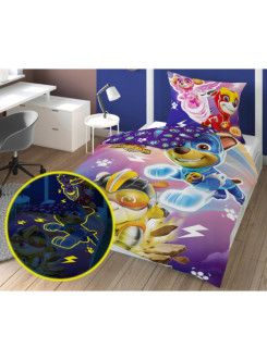 POŚCIEL 140x200 ŚWIECĄCA W CIEMNOŚCI PSI PATROL PP_12