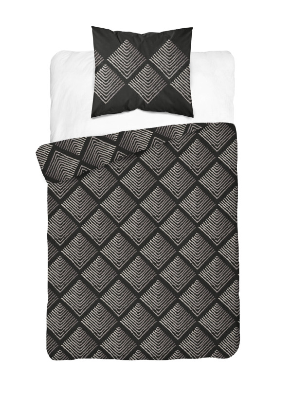 POŚCIEL BAWEŁNIANA 140x200 CZARNA