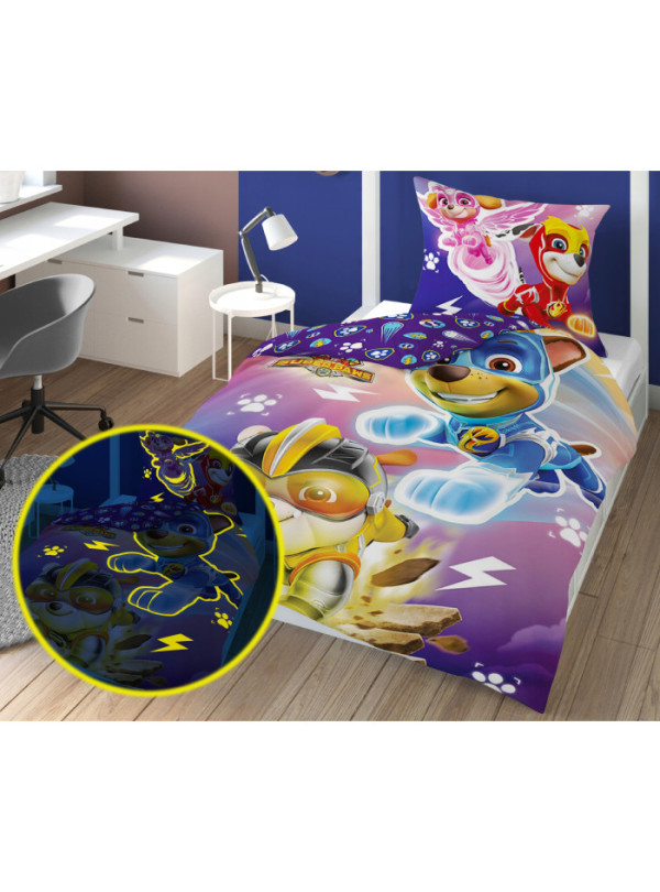 POŚCIEL 160x200 ŚWIECĄCA W CIEMNOŚCI PSI PATROL PP_12