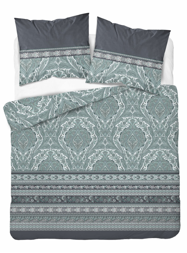 POŚCIEL SATYNA BAWEŁNIANA 160x200 ORNAMENT GEOMETRYCZNA 4606_A