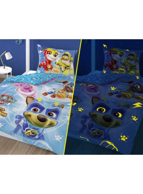 POŚCIEL 140x200 ŚWIECĄCA W CIEMNOŚCI PSI PATROL PP_13