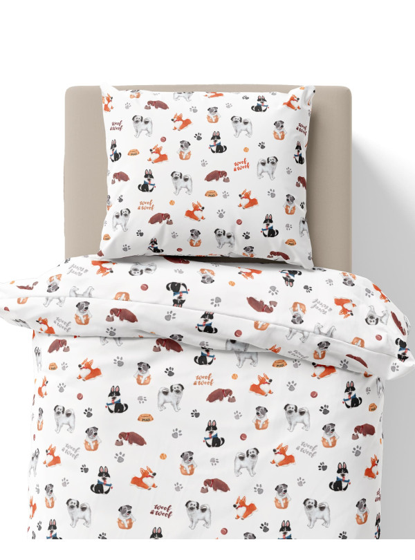 POŚCIEL MŁODZIEŻOWA 140x200 BIAŁA PIESKI