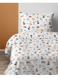 POŚCIEL MŁODZIEŻOWA 140x200 BIAŁA PIESKI 2