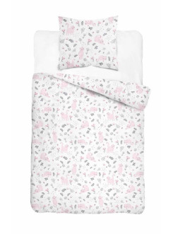 POŚCIEL MŁODZIEŻOWA 160x200 BIAŁA KOTKI