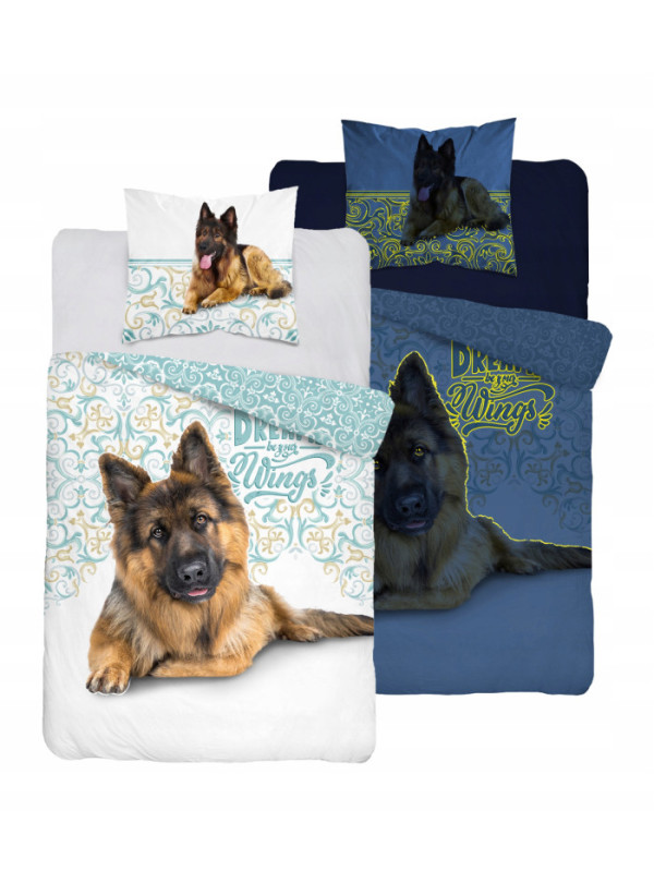 POŚCIEL 140x200 ŚWIECĄCA W CIEMNOŚCI PIES PIESEK