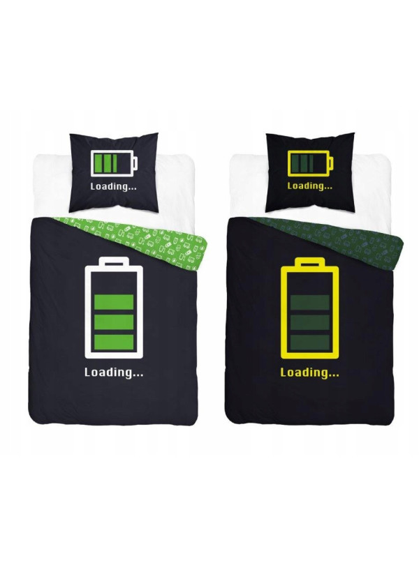 POŚCIEL 140x200 ŚWIECĄCA W CIEMNOŚCI BATERIA ŁADOWANIE BATERII