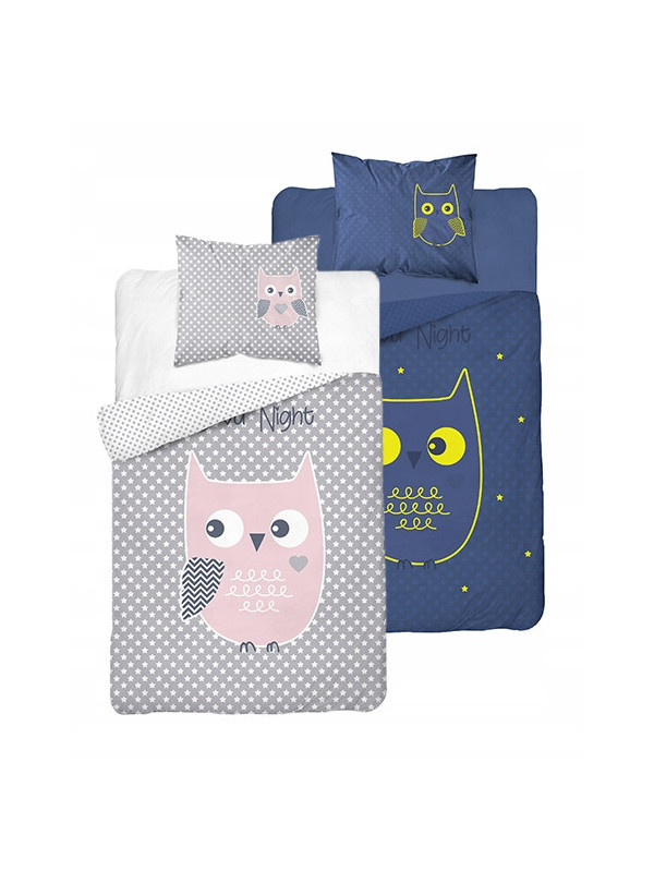 POŚCIEL 160x200 ŚWIECĄCA W CIEMNOŚCI SOWA SÓWKA