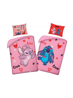 KOMPLET POŚCIELI 140x200 LILO I STITCH DISNEY RÓŻOWA