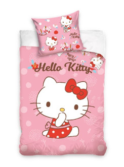 POŚCIEL BAWEŁNIANA 100x135 DZIECIĘCA DO ŁÓŻECZKA HELLO KITTY