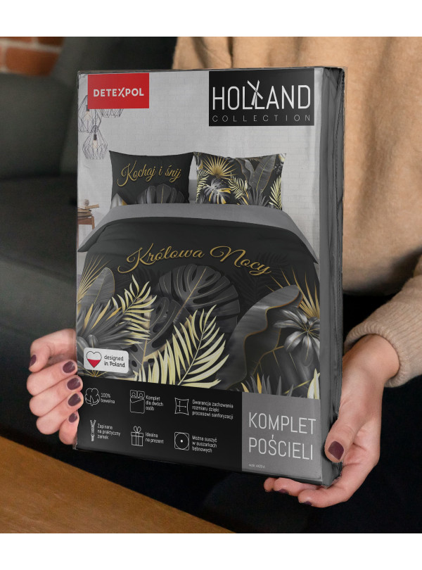 POŚCIEL BAWEŁNIANA 160x200 KRÓLOWA NOCY
