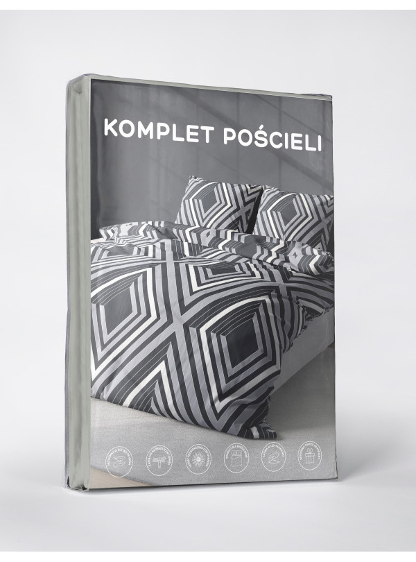 KOMPLET POŚCIELI 160x200 GEOMETRYCZNY WZÓR