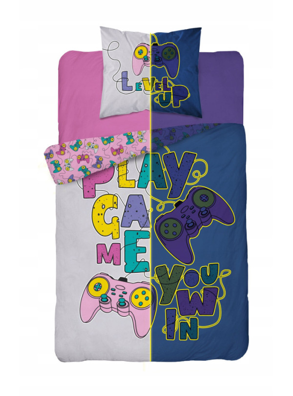 POŚCIEL 160x200 ŚWIECĄCA W CIEMNOŚCI GAMER GIRL