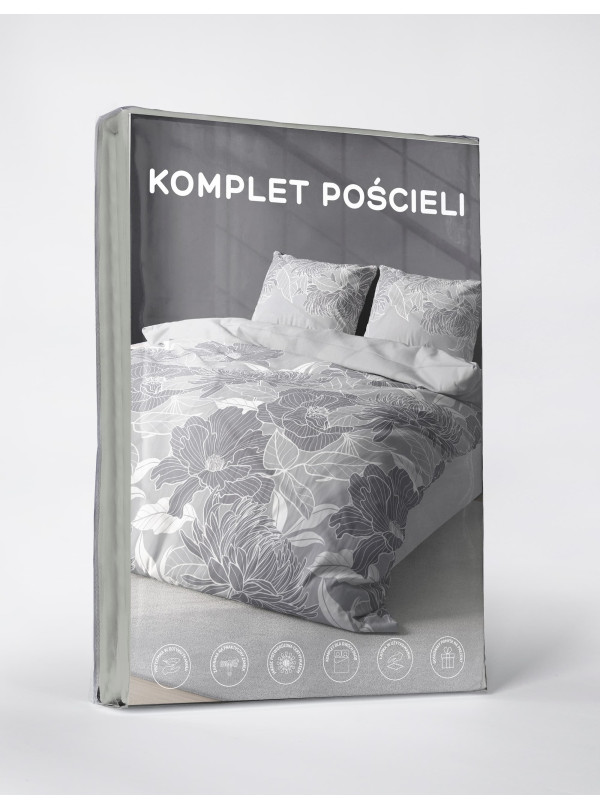 KOMPLET POŚCIELI 160x200 KWIATOWA