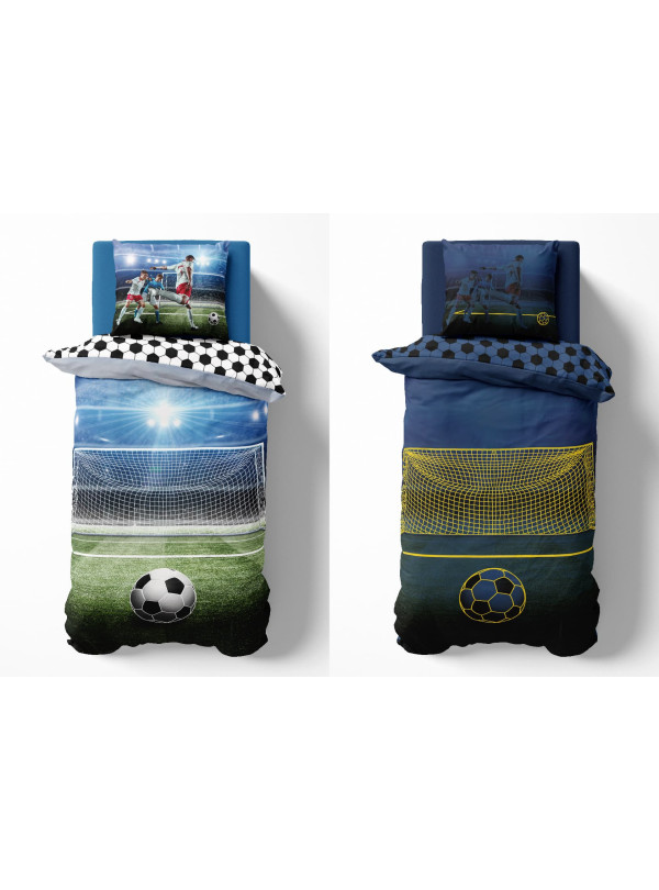 POŚCIEL 140x200 ŚWIECĄCA W CIEMNOŚCI PIŁKA NOŻNA PIŁKARZ