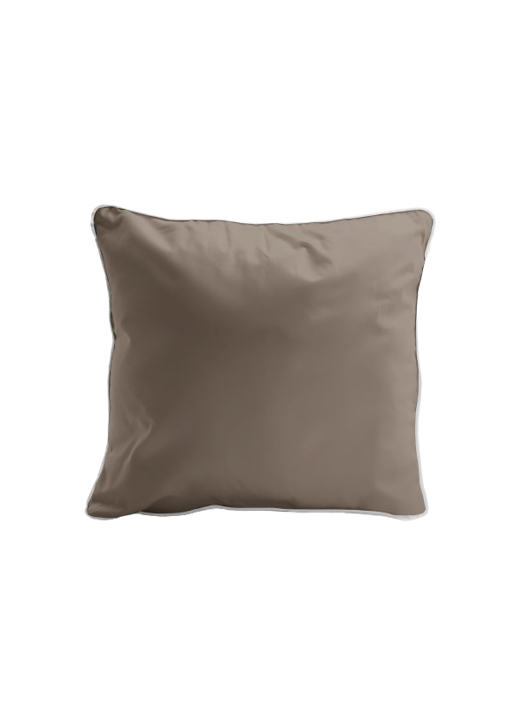 POSZEWKA NA PODUSZKĘ/JAŚKA 40x40 cm TAUPE Z LAMÓWKĄ