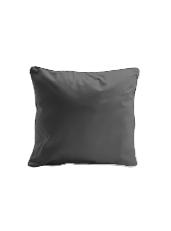 POSZEWKA NA PODUSZKĘ/JAŚKA 40x40 cm CIEMNY SZARY Z LAMÓWKĄ